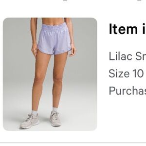 Lululemon Track That Short 3” Lilac Smoke